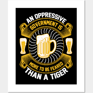 An oppressive government is more to be feared than a tiger T Shirt For Women Men Posters and Art